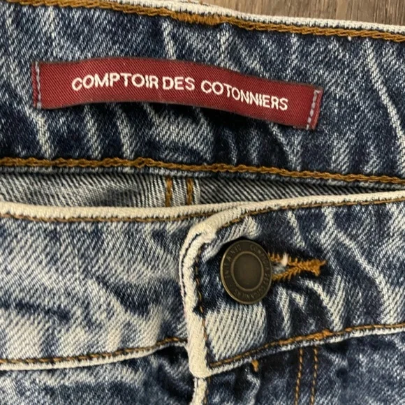 Comptoir Des Cotonniers Blue Ankle Cropped Jeans Rita - Picture 3 of 4